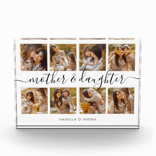 Moeder en Dochter Script Collage Fotoblokken (Voorkant)