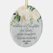 Moeder en dochter - speciaal aangepast Rustic Flor Keramisch Ornament (Rechts)