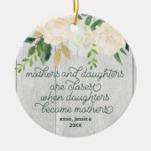 Moeder en dochter - speciaal aangepast Rustic Flor Keramisch Ornament (Voorkant)