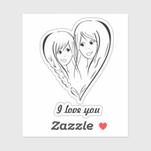 Moeder en dochter Sticker