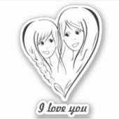 Moeder en Dochter Sticker (Voorkant)