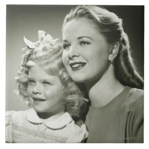 Moeder en dochter tegeltje