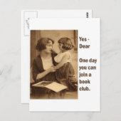 moeder en dochter van boekenclub briefkaart (Voorkant / Achterkant)