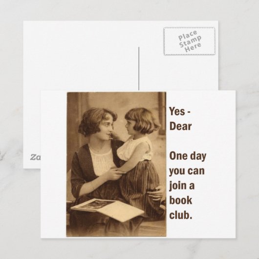 moeder en dochter van de boekenclub briefkaart (Voorkant / Achterkant)