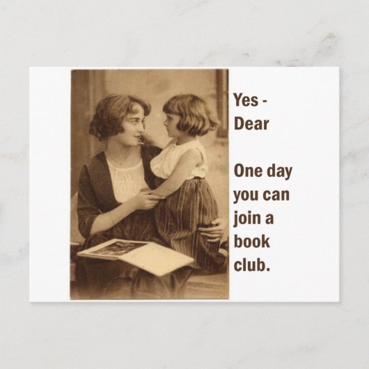 moeder en dochter van de boekenclub briefkaart (Voorkant)