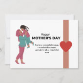 Moeder en dochter voor Moederdag Wenskaart Feestdagenkaart (Voorkant)