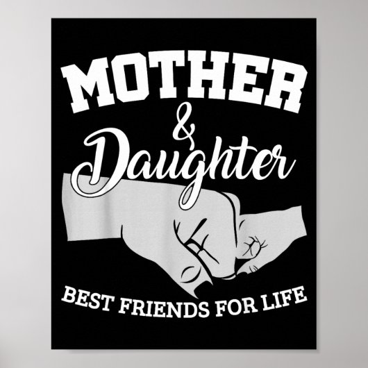 Moeder en dochter vrienden voor het leven poster (Voorkant)