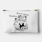 Moeder en dochter vullen kunst met namen etui (Achterkant)