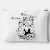 Moeder en dochter vullen kunst met namen etui (Achterkant)