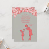 Moeder en dochter Wenskaart Kaart (Voorkant / Achterkant in situ)