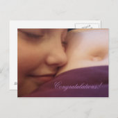 Moeder en dochter, zwangerschapskaart briefkaart (Voorkant / Achterkant)