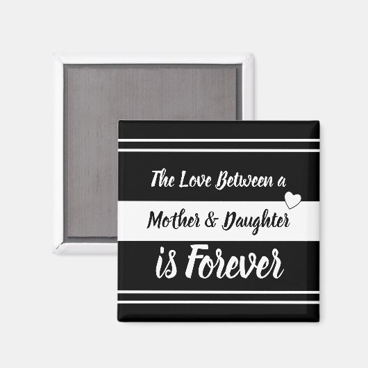 Moeder en dochter zwart-wit magneet (Voorkant / Achterkant)