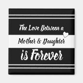 Moeder en dochter zwart-wit magneet (Voorkant)