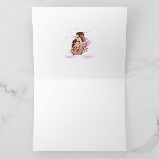 Moeder en dochterliefde – Moederdagkaart Kaart (Binnen)