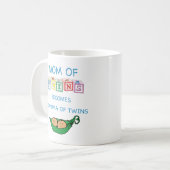 Moeder en grootmoeder van tweelingen koffiemok (Voorkant links)