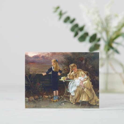 Moeder en haar kinderen door Alfred Stevens Briefkaart (Staand voorkant)