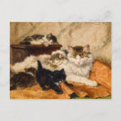 Moeder en Haar Kittens Briefkaart (Voorkant)