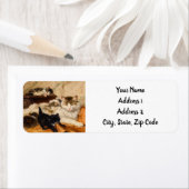 Moeder en Haar Kittens Etiket (Insitu)