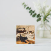 Moeder en Haar Kittens Informatiekaartje (Staand voorkant)