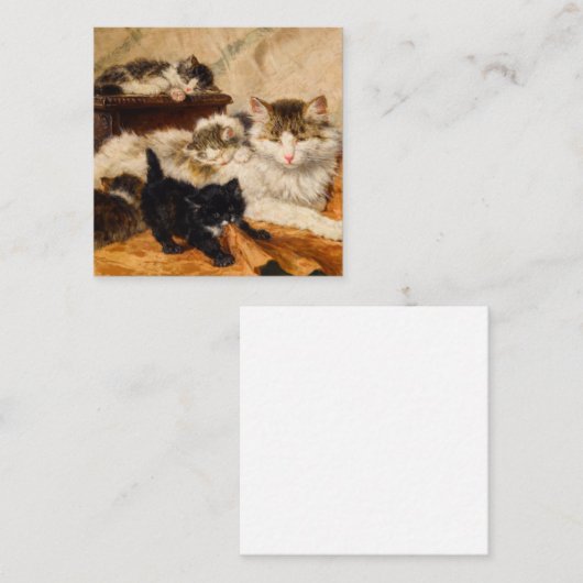 Moeder en Haar Kittens Informatiekaartje (Voorkant / Achterkant)