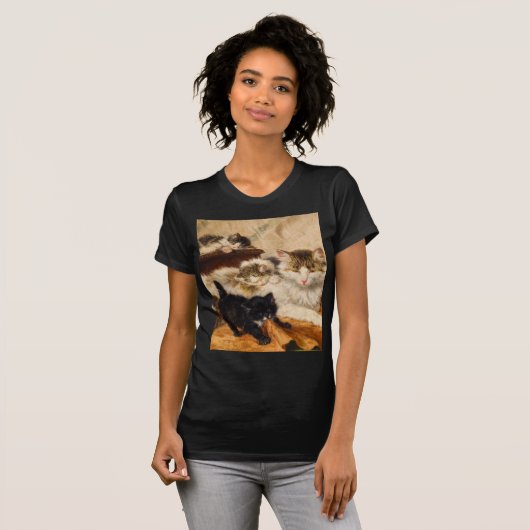 Moeder en Haar Kittens T-shirt (Voorkant volledig)