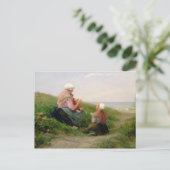 Moeder en haar kleine kinderen briefkaart (Staand voorkant)