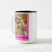 MOEDER EN HARE PRINSES TWEEKLEURIGE KOFFIEMOK (Voorkant links)