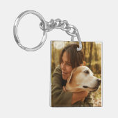 Moeder en hond foto sleutelhanger (Voorkant Links)