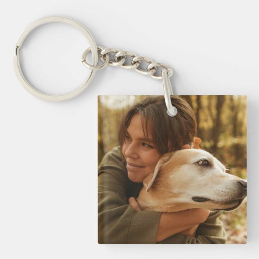 Moeder en hond foto sleutelhanger (Voorkant)