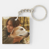 Moeder en hond foto sleutelhanger (Achterkant)