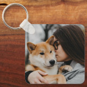 Moeder en hond foto sleutelhanger (Voorkant)
