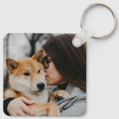 Moeder en hond foto sleutelhanger (Achterkant)