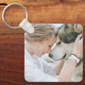 Moeder en hond foto sleutelhanger (Voorkant)