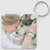 Moeder en hond foto sleutelhanger (Achterkant)