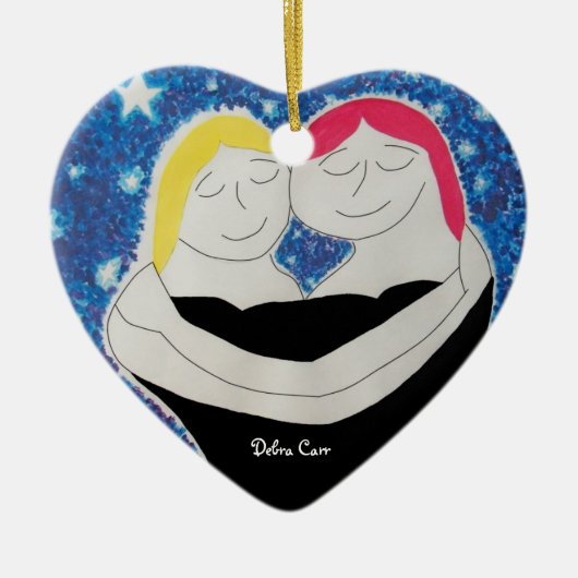 Moeder en ik-hart ornament (Voorkant)