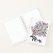 Moeder en Ik Schetsboek | Olifant Familie Notitieboek (Binnen)