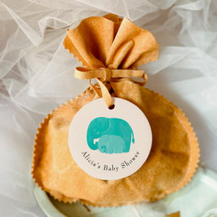 Moeder en kalf olifant Baby shower cadeau Bedankjes Labels