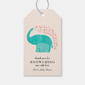 Moeder en Kalf Olifant Baby Shower Favor Cadeaulabel (Voorkant)