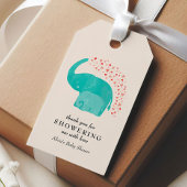 Moeder en Kalf Olifant Baby Shower Favor Cadeaulabel