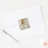 Moeder en kind, 1864 vierkante sticker (Envelop)