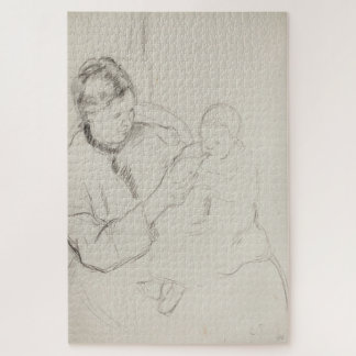 Moeder en kind (1878) van Camille Pissarro Legpuzzel