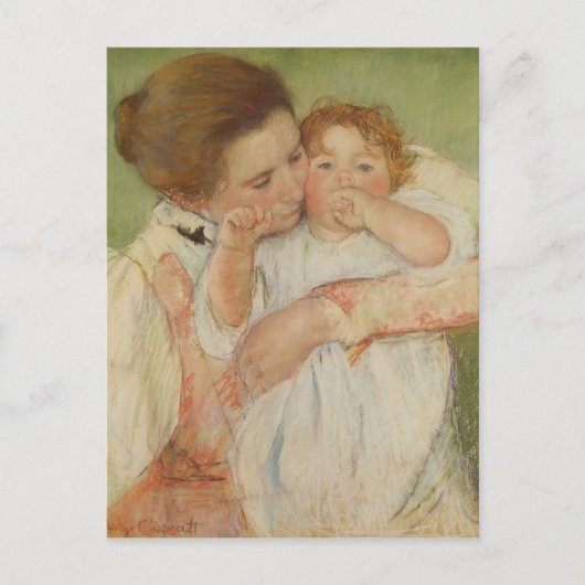 Moeder en kind, 1897 briefkaart (Voorkant)