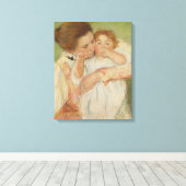 Moeder en kind, 1897 canvas afdruk (Insitu (Houten vloer))