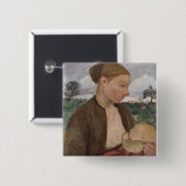 Moeder en kind, 1903 vierkante button 5,1 cm (Voorkant /achterkant)