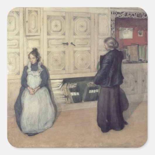 Moeder en kind, 1903 vierkante sticker (Voorkant)