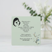 Moeder en kind baby shower kaart (Staand voorkant)