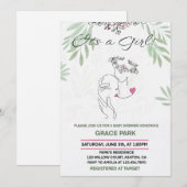 MOEDER EN KIND BOND Baby shower Uitnodiging (Voorkant / Achterkant)