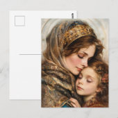 Moeder en kind briefkaart (Voorkant / Achterkant)