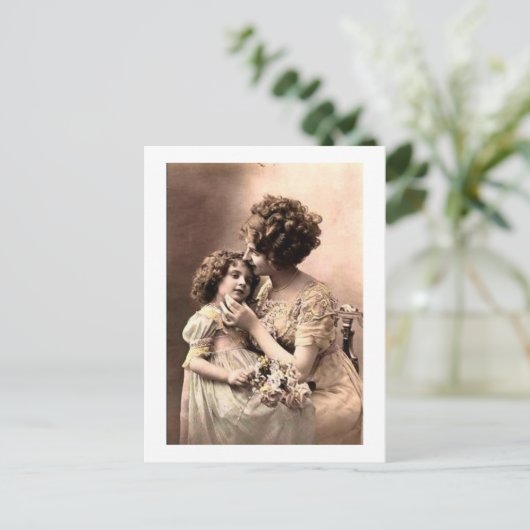  moeder en kind briefkaart (Staand voorkant)