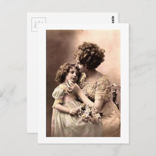 moeder en kind briefkaart (Voorkant / Achterkant)